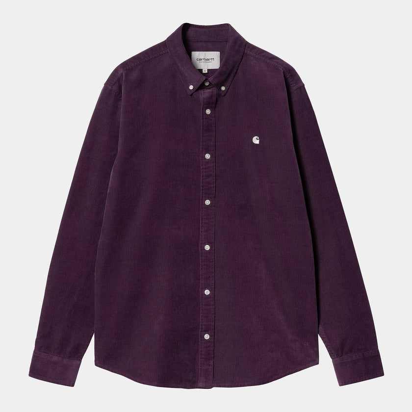 Carhartt WIP L/S Madison Fine Cord Shirt Huckleberry / Wax