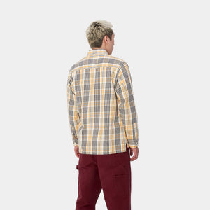 Carhartt WIP L/S Mandlik Shirt Mandlik Check, Natural