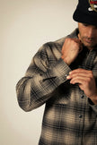Brixton Builders Bowery Stretch LS Flannel Black/Cinder Grey