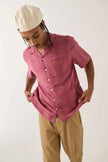 Brixton Century Short Sleeve Shirt Pink Shadow Plaid
