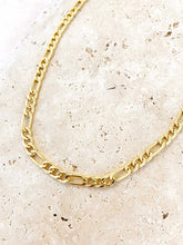 Load image into Gallery viewer, Lustre &amp; Sage Maje Figaro 18k Gold Plated Necklace
