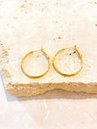Lustre & Sage Classic 30mm 18k Gold Plated Hoops