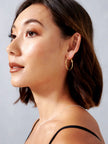 Lustre & Sage Classic 30mm 18k Gold Plated Hoops