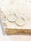 Lustre & Sage Classic 30mm Sterling Silver Plated Hoops