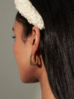 Lustre & Sage Swirl Coil 18k Gold Plated Earrings
