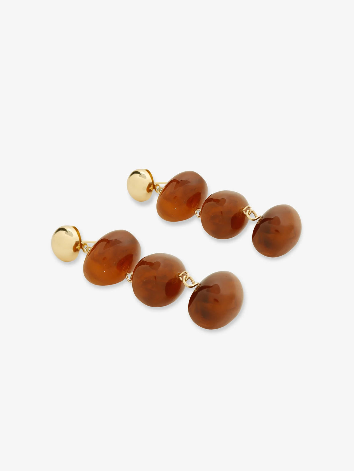 Lustre & Sage Roberto Resin Drop Earrings Brown