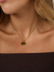 Lustre & Sage Voyager Tiger Eye Necklace Gold