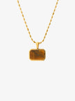 Lustre & Sage Voyager Tiger Eye Necklace Gold