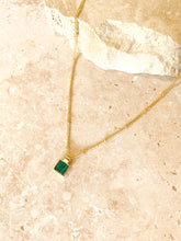 Load image into Gallery viewer, Lustre &amp; Sage Neysa Stone Charm Gold Plated Necklace
