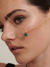 Load image into Gallery viewer, Lustre &amp; Sage Neysa Stone Charm Gold Plated Necklace
