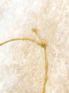 Lustre & Sage Neysa Stone Charm Gold Plated Necklace