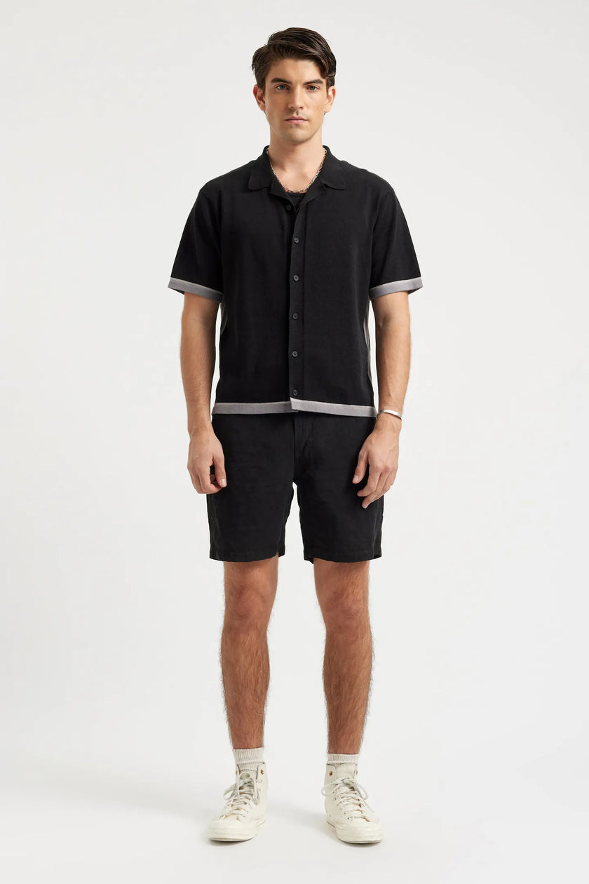 Neuw Denim Lou Linen Boxer Short Black