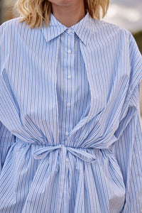 M. A. Dainty Pop Shirt Blue Stripe