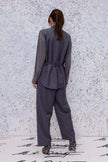 M. A. Dainty Adele Pant Grey/ Beige Stripe