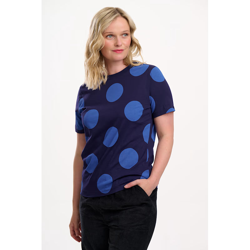 Sugarhill Brighton Maggie T-Shirt Navy/Blue Super Spot