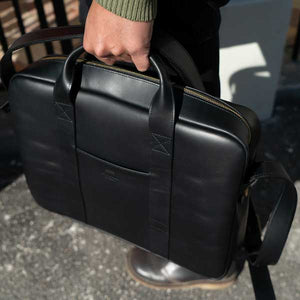 ATKM Marquis Leather Briefcase Australian Chestnut