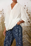 M. A. Dainty Disconnected Pant Floral Denim