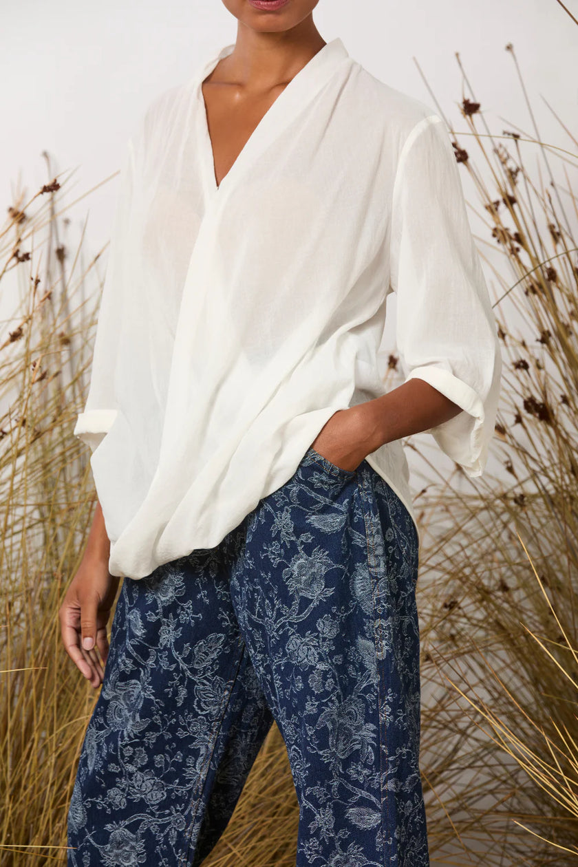 M. A. Dainty Disconnected Pant Floral Denim