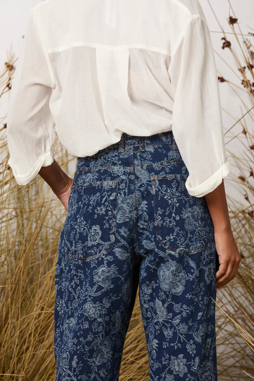 M. A. Dainty Disconnected Pant Floral Denim