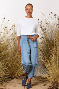 M. A. Dainty Trucker Pant Vintage Wash Denim