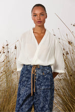 Load image into Gallery viewer, M. A. Dainty Trucker Pant Floral Denim
