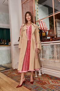 Barry Made Maxwell Trench Camel/Pink