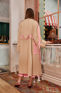 Barry Made Maxwell Trench Camel/Pink