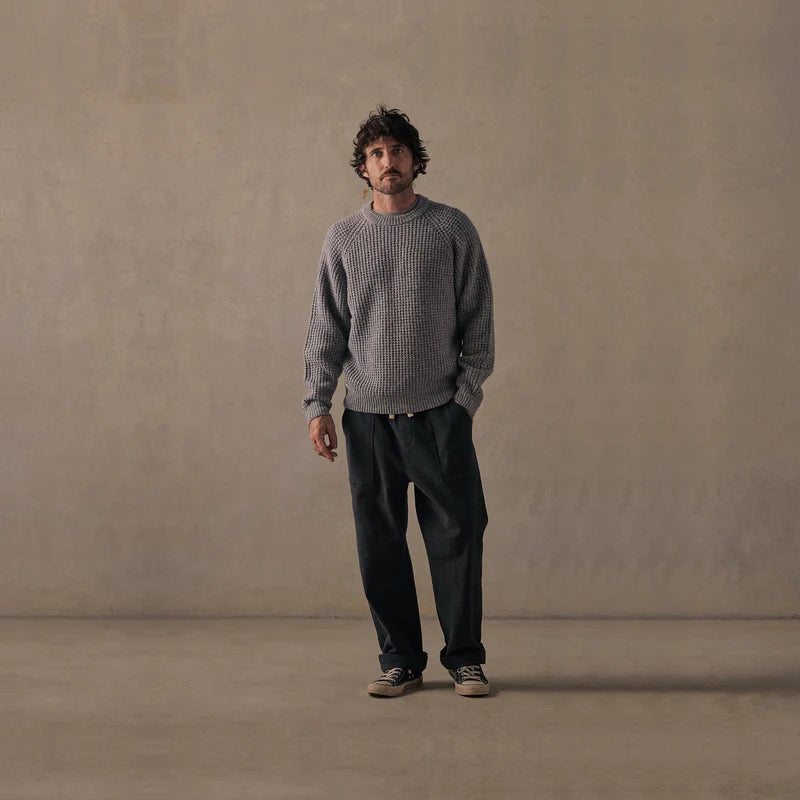 McTavish Waffle Knit Jumper Grey