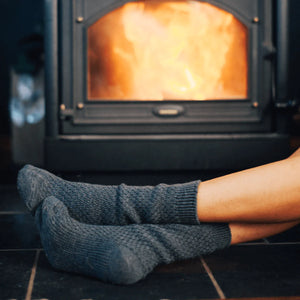 Lamington Merino Wool Chunky Knit Waffle Sunday Socks Kaikoura