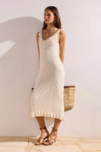 Load image into Gallery viewer, MINKPINK Sabine Pointelle Midi Dress Ivory
