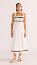 Load image into Gallery viewer, MINKPINK Briar Trim Midi Dress White/Black
