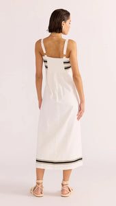 MINKPINK Briar Trim Midi Dress White/Black