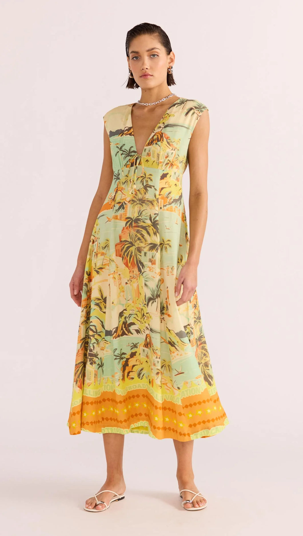 MINKPINK Vacanza Midi Dress Tropical