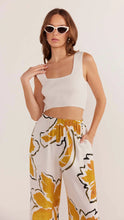 Load image into Gallery viewer, MINKPINK Zuri Wide Leg Pant White-Palm
