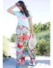 Load image into Gallery viewer, Miss Goodlife Amour Wide Pants Mint/ Pink
