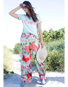 Miss Goodlife Amour Wide Pants Mint/ Pink