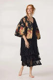 Miss Rose Sister Violet Mitsuko Padded Jacket Midnight Rose Floral