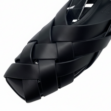 Load image into Gallery viewer, Mollini Brassy Fisherman Sandal Black Leather
