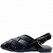Mollini Brassy Fisherman Sandal Black Leather