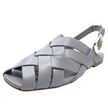 Mollini Brassy Fisherman Sandal Steel Leather