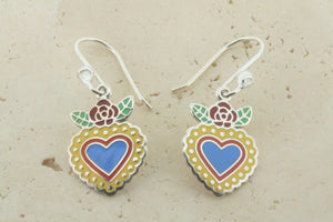 Makers & Providers Flying Heart Drop Earring Sterling Silver Yellow