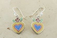 Load image into Gallery viewer, Makers &amp; Providers Flying Heart Drop Earring Sterling Silver Yellow
