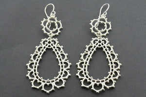 Makers & Providers Ornate Chandelier Earrings Sterling Silver