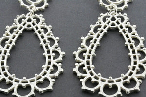 Makers & Providers Ornate Chandelier Earrings Sterling Silver