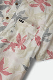 Brixton Charter Print SS Shirt Off White/Black/Red Palm Floral