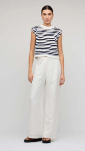 Staple The Label Palmer Stripe Knit Tank Navy/ White Stripe
