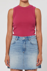 Neuw Denim Jonesy Singlet Raspberry