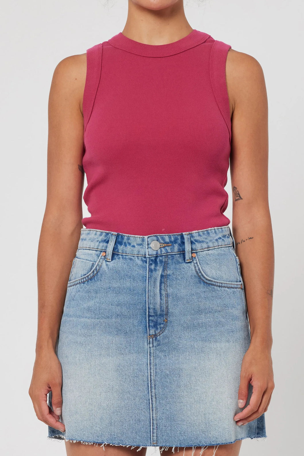 Neuw Denim Jonesy Singlet Raspberry