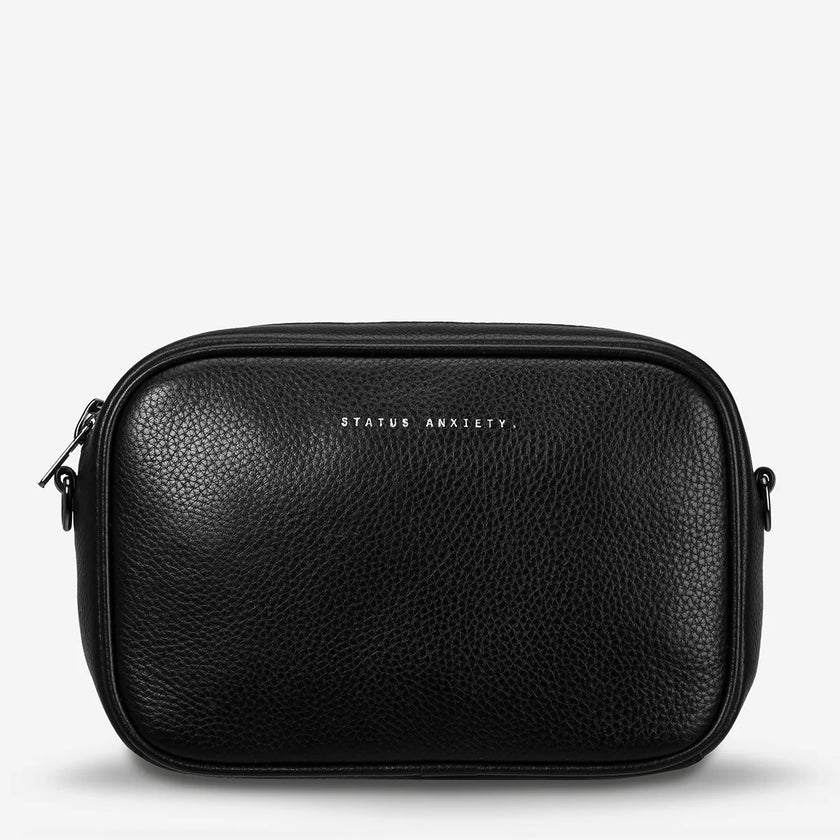 Status Anxiety Plunder Bag With Dual Strap Black Leather