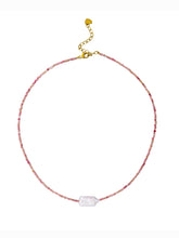 Load image into Gallery viewer, Tiger Tree Pink &amp; Pearl Beaded Necklace
